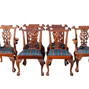 Set of 6 George III Style Carved Mahogany Dining Chairs, 39"H, PA6504DT
