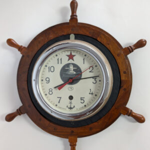 Vintage Soviet Submarine Porthole Wall Clock, 18.5"Diameter, PA6541CD