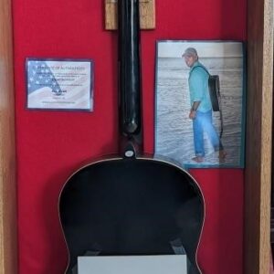 Jimmy Buffett Hand Signed Guitar w/Display Case, COA, PA6559