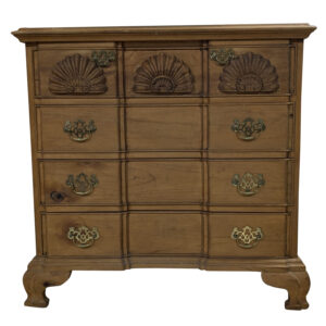 Vintage Georgian Style Blockfront Chest, Solid Pine, 35"H, PA6590