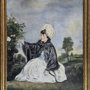 Antique Oil On Canvas Board, "Lady Caroline Howard", 27" x 21", PA6635MS