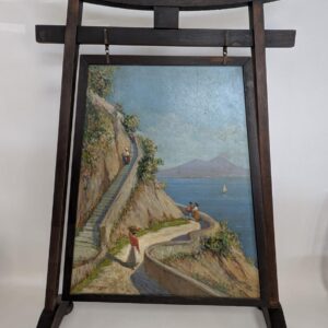 Antique Japanese Frame Painting On Board, Signed, 42.25"H, PA6737MD