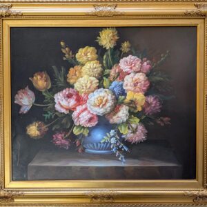 Gorgeous Oil On Canvas Floral, Gold Gilt Frame, 22"x26", PA6751DE