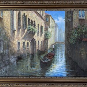 Venetian Style Oil On Canvas, Framed, 19.5"x27.5", PA6753MD