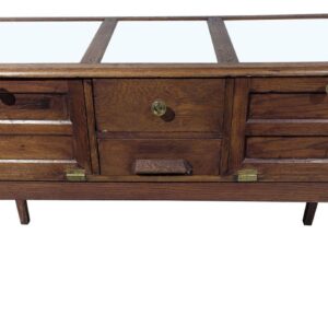 Antique Country Store Display Cabinet on Stand, Oak, 35"H, PA6799