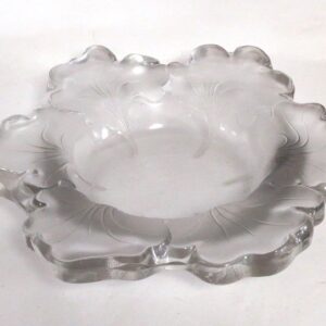 Lalique "Capucines" Scalloped Crystal Bowl, 12", PA6788JH