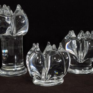 Set of 3 Vintage Kosta Boda "Lotus" Candleholders, PA6764MN