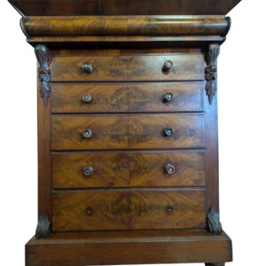 Antique Tall 5 Drawer Scottish Chest, Mahogany, 69"H, PA6871