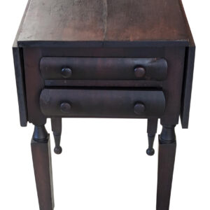 Antique Empire Mahogany Drop Leaf Sewing Table, 28.5"H, PA6873