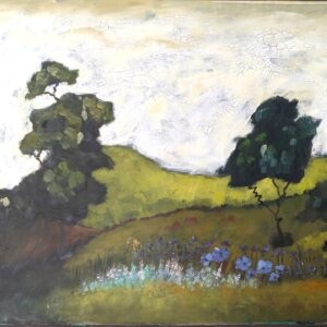 Peter Miller, Field Landscape, Signed, Acrylic On Canvas, 37.5x45.5, PA6905CM