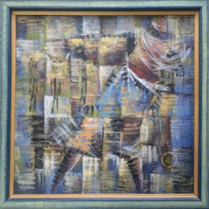 James Cudjoe, Abstract, Oil On Canvas, Signed, 36X36, PA6907CM