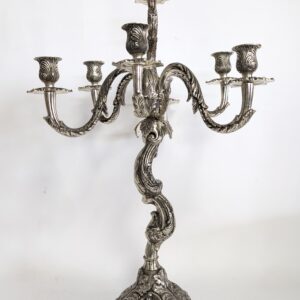 Gorgeous Rococo Style 7 Candle Silverplate Candelabra, 25.5"H, PA6912