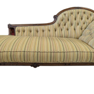 Late 19th Century Victorian Walnut Chaise Lounge, 76"Long, PA6943JE