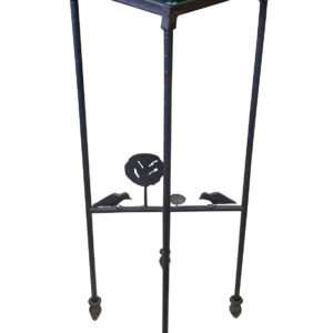 Artisan Crafted Hand-forged Iron Pedestal Table, 46.5"H, PA6945JE