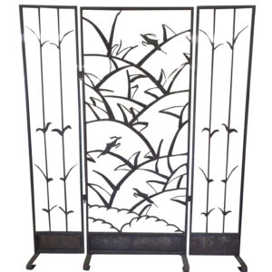 Hand-Forged Iron Three-Panel Divider/Floor Screen, 87"H x 74.5"W, PA6946JE