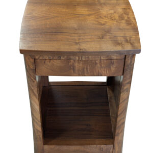 Figured Walnut Side Table with Drawer, 25"H, PA6955JE