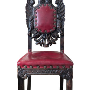 Antique Carved Heraldic Throne, Highback Chair, 52"H, PA6990TF